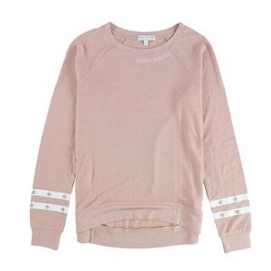 P.J. Salvage Womens Shine Bright Pajama Sweater, Pink, S, DM